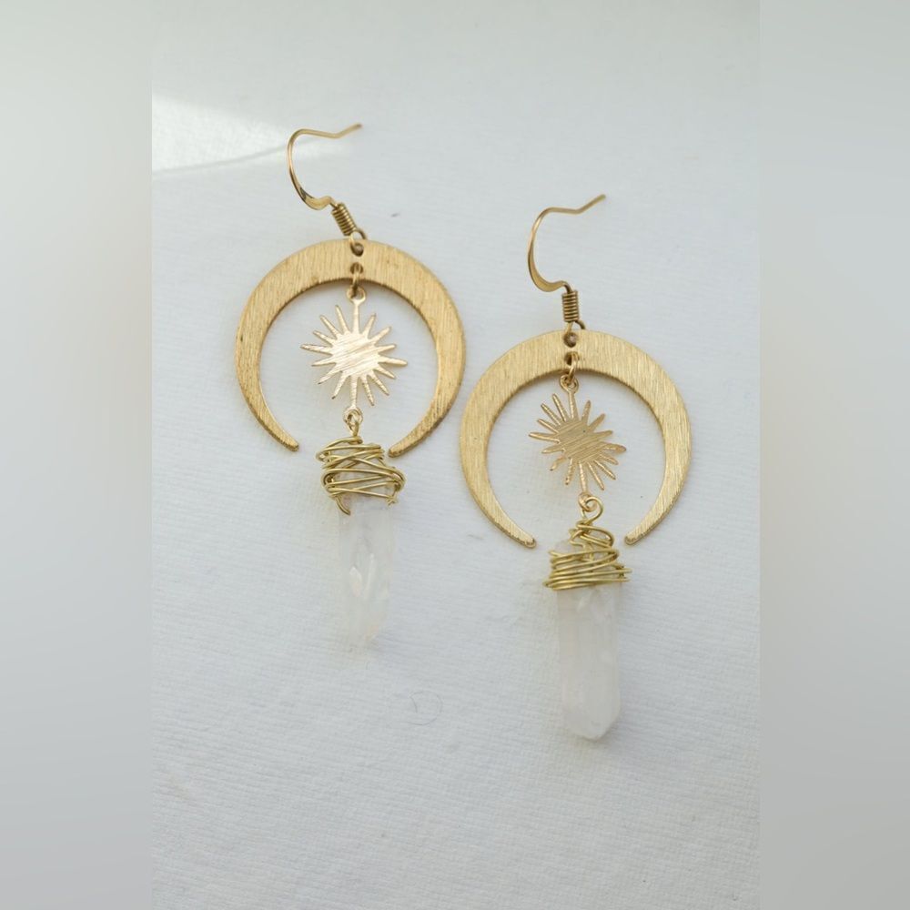 Crystal drop earrings M777
